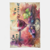 Pensioen Ik kan wijn alles wat ik wil keukenhanddo Theedoek (Verticaal)