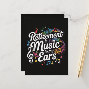 Pensioen Is Muziek Voor Mijn Oren Feestdagenkaart