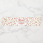 Pensioen is zoet Rood Gouden Confetti Waterfles Etiket (Enkel label)