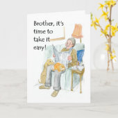 Pensioen Kaart voor een broeder (Gele Bloem)