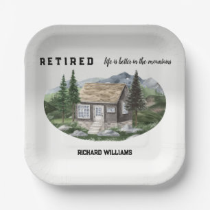 Pensioen leven is beter in de bergen wandelen papieren bordje