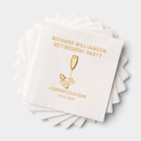 Pensioen partij Folie gestempeld servetten