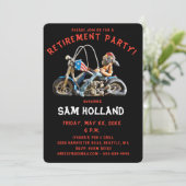 Pensioen partij Funny Biker Motorcycle Kaart (Staand voorkant)