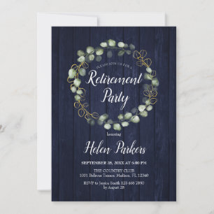 Pensioen Partij - Marine Blauwe Eucalyptus Krans Kaart