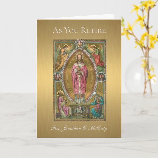 Pensioen priesterschap Jezus Altaar Kaart (Gele Bloem)