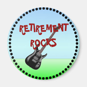 Pensioen Rocks met Zwarte Frame Magneet