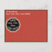  pensioen Sla de datum op Aankondigingskaart (Achterkant)