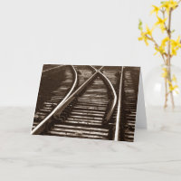 Pensioen Spoorweg Schakelaar kruising Treinsporen!