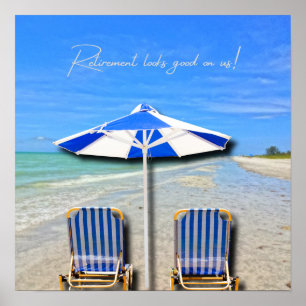 Pensioen staat ons goed! Sanibel Island Beach Poster