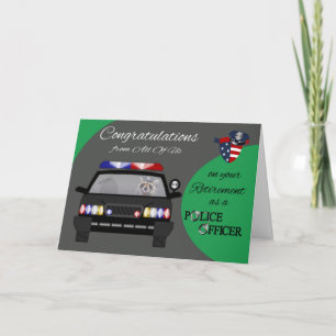 Pensioen van ons allemaal, politie-Wenskaart Kaart