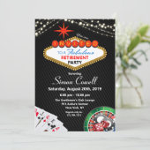 Pensioen Vegas Casino Uitnodiging (Staand voorkant)