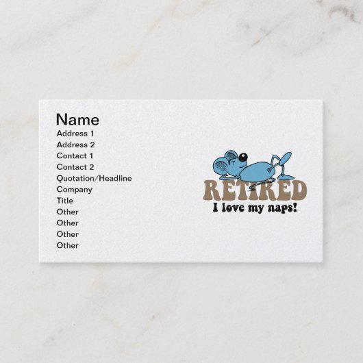 pensioen visitekaartje (Voorkant)