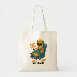 Pensioen voor de lunchdame is koffie drinken tote bag