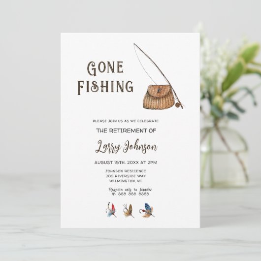 Pensioen weg Gevist uitnodiging (Staand voorkant)