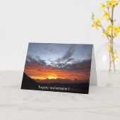 Pensioen zonsondergang kleuren kaart (Gele Bloem)