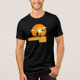 Pensioen zonsondergang Tri-Blend shirt