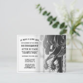 Pensioenaankondiging met oude sporen (Staand voorkant)