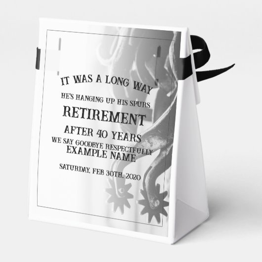 Pensioenaankondiging met oude sporen bedankdoosjes (Achterkant)