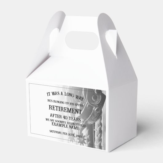 Pensioenaankondiging met oude sporen bedankdoosjes (Achterkant)