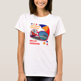 Pensioenafscheid Hallo Pensioen Funny T- T-shirt