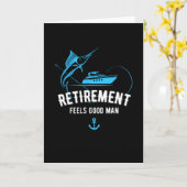 Pensioenboot Vist Funny Fisherman Design Kaart (Gele Bloem)