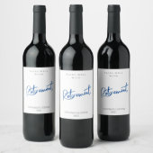 Pensioencadeau Funny Custom Sjabloon Wine Label Wijn Etiket (Flessen)