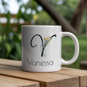 Pensioencadeau werkgever monogram waterverf extra grote beker