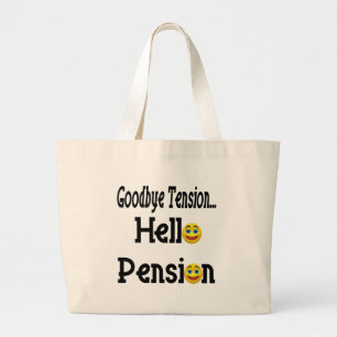 Pensioencadeaus en T-shirts met pensionering Grote Tote Bag