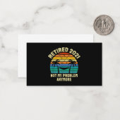 Pensioencadeaus  in ruste 2021 notitiekaartje (Voorkant / Achterkant in situ)