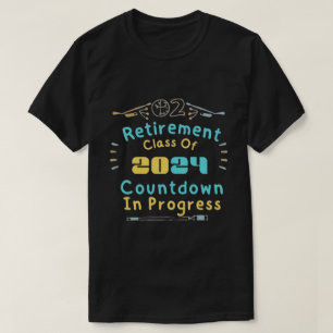 Pensioencategorie van 2024 aftellen aan de gang t-shirt