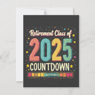 Pensioencategorie van 2025 in het Afstuderen Feestdagenkaart