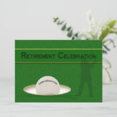 Pensioencering Golfer - Golfbal Kaart (Staand voorkant)