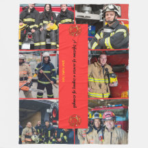 Pensioendeken gepersonaliseerd voor Fireman Gift