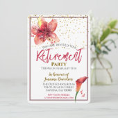 Pensioenfeest Bloemenlelie Kaart (Staand voorkant)