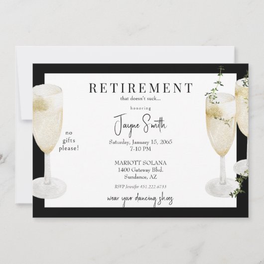 Pensioenfeest "dat is niet klote" Black II Kaart (Voorkant)