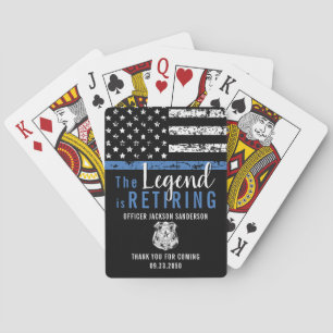 Pensioenfeest Politieagent Politie Pokerkaarten