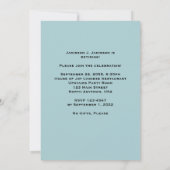 Pensioenfeest uitnodiging, bergkano's kaart (Achterkant)