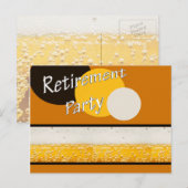 pensioenfeest uitnodiging briefkaart (Voorkant / Achterkant)