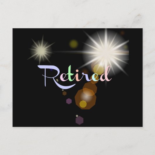 Pensioenfeest Uitnodiging Briefkaart (Voorkant)