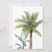 Pensioenfeest Uitnodigingen Groen tropisch (Achterkant)