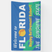 Pensioenfeest Verhuizen naar Florida Spandoek (Verticaal)