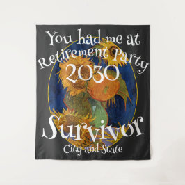 Pensioenfeestje 2030 2031 2032 2034 2035 2036 wandkleed