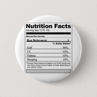 Pensioenfonds Funny Nutrition-etiket Ronde Button 5,7 Cm