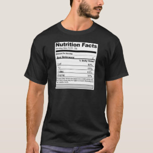 Pensioenfonds Funny Nutrition-etiket T-shirt