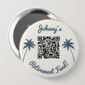 Pensioenfonds venmo qr-code ronde button 4,0 cm (Voorkant /achterkant)