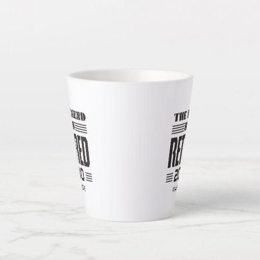 Pensioengeschenk voor Coworker Custom Latte Mok (Voorkant)