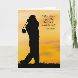 Pensioenkaart voor een golfer kaart