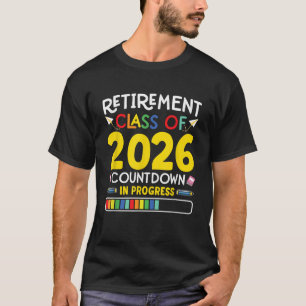 Pensioenklas van 2026 Aftellen, Lerarengeschenk T-shirt