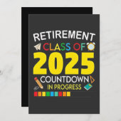 Pensioenklasse van 2025 Aftelling is bezig Kaart (Voorkant / Achterkant)