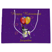 Pensioenkoorts Paars mousserende wijn Groot Cadeauzakje (Voorkant)